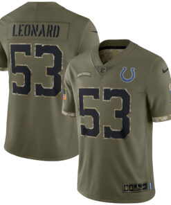 Shaquille Leonard Indianapolis Colts  2022 Salute To Service Limited Jersey  Olive