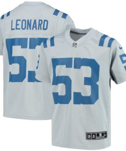 Shaquille Leonard Indianapolis Colts  Youth Inverted Team Game Jersey  Gray