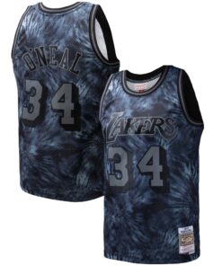 Shaquille O'Neal Los Angeles Lakers Mitchell &amp Ness Hardwood Classics 199697 Tie-Dye Swingman Jersey - Black