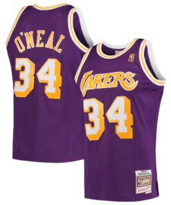 Shaquille O'Neal Los Angeles Lakers Mitchell &amp Ness Hardwood Classics Swingman Jersey - Purple