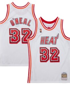 Shaquille O'Neal Miami Heat Mitchell &amp Ness 200708 Hardwood Classics Swingman Jersey - White