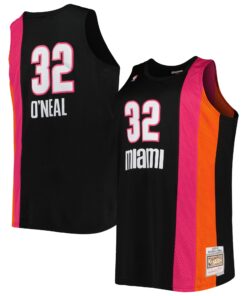 Shaquille O'Neal Miami Heat Mitchell &amp Ness Big &amp Tall Hardwood Classics 200506 Swingman Jersey - Black