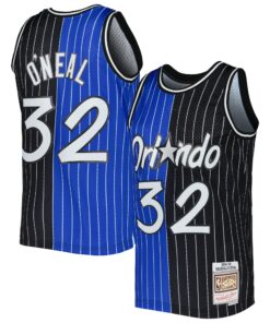 Shaquille O'Neal Orlando Magic Mitchell &amp Ness Hardwood Classics 199495 Split Swingman Jersey - BlueBlack