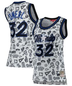 Shaquille O'Neal Orlando Magic Mitchell &amp Ness Women's 1994 Doodle Swingman Jersey - White