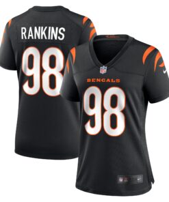 Sheldon Rankins Cincinnati Bengals  Women_s Game Jersey   Black