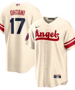 Shohei Ohtani Los Angeles AngelsCity Connect Replica Player Jersey  Cream