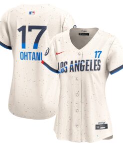 Shohei Ohtani Los Angeles DodgersWomen_s 2024 City Connect Limited Player Jersey  Cream