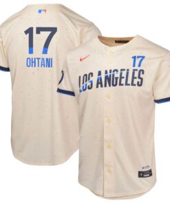 Shohei Ohtani Los Angeles DodgersYouth 2024 City Connect Limited Player Jersey  Cream