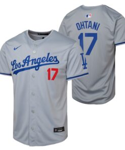 Shohei Ohtani Los Angeles DodgersYouth Road Limited Jerseynbspâ€“ Gray