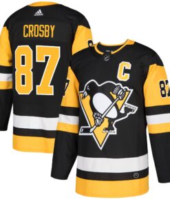 Sidney Crosby Pittsburgh Penguins Captain Patch Authentic Player Jersey  Black