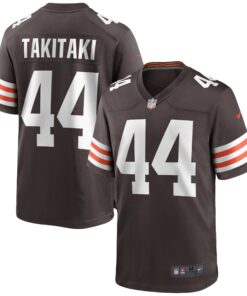 Sione Takitaki Cleveland Browns  Game Jersey  Brown