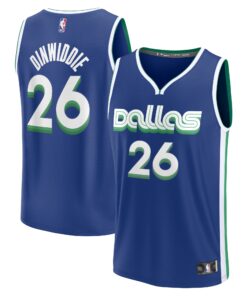Spencer Dinwiddie Dallas Mavericks Fanatics Fastbreak Jersey - City Edition - Blue