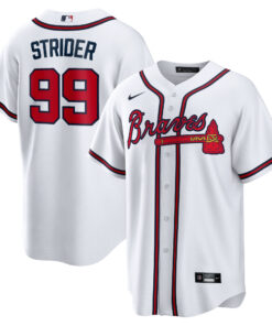 Spencer Strider Atlanta BravesReplica Player Jersey  White
