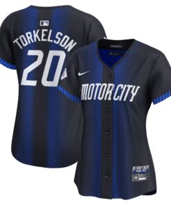 Spencer Torkelson Detroit TigersWomen_s 2024 City Connect Limited Jersey  Blue