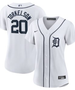 Spencer Torkelson Detroit TigersWomen_s Home Replica Player Jersey  White