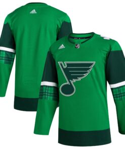  St. Louis Blues 2023 St. Patrick_s Day Primegreen Authentic Jersey  Kelly Green