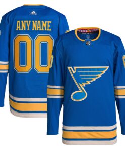  St. Louis Blues  Alternate  Primegreen Authentic Custom Jersey  Blue