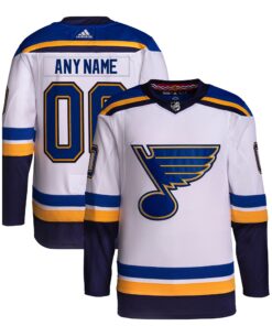 St. Louis Blues  Away  Primegreen Authentic Custom Jersey  White