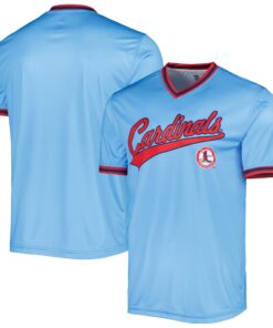 St. Louis Cardinals Stitches Cooperstown Collection Team Jersey  Light Blue
