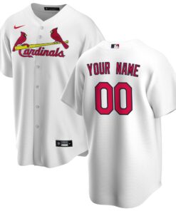 St. Louis CardinalsHome Replica Custom Jersey  White