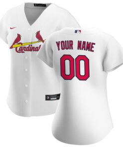 St. Louis CardinalsWomen_s Home Replica Custom Jersey  White