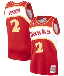 Stacey Augmon Atlanta Hawks Mitchell &amp Ness 199192 Hardwood Classics Swingman Jersey - Red