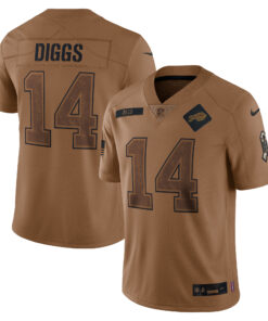 Stefon Diggs Buffalo Bills  Women_s 2023 Salute To Service Limited Jersey  Brown