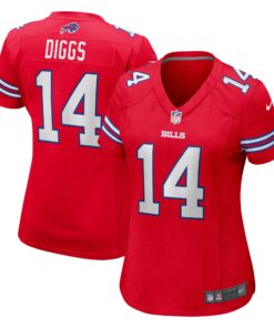 Stefon Diggs Buffalo Bills  Women_s Player Jersey  Red