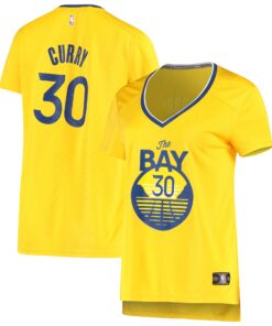 Stephen Curry Golden State Warriors Fanatics Women's Fast Break Replica Player Jersey - Gold