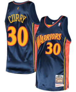 Stephen Curry Golden State Warriors Mitchell &amp Ness 200910 Hardwood Classics Authentic Jersey - Navy