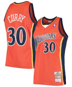 Stephen Curry Golden State Warriors Mitchell &amp Ness Hardwood Classics Swingman Jersey - Orange