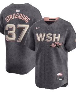 Stephen Strasburg Washington NationalsCity Connect Limited Player Jersey  Charcoal