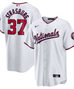 Stephen Strasburg Washington NationalsHome Replica Jersey   White