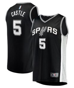 Stephon Castle San Antonio Spurs Fanatics Youth 2024 NBA Draft Fast Break Player Jersey - Icon Edition - Black