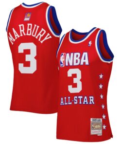 Stephon Marbury Western Conference Mitchell &amp Ness 2003 All Star Game Swingman Jersey - Red