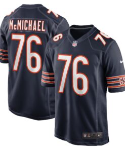 Steve McMichael Chicago Bears   Retired Player Game Jersey   Navy