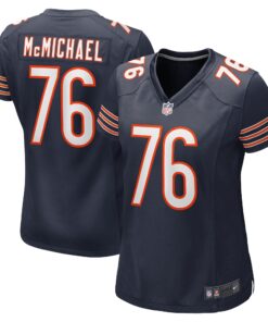 Steve McMichael Chicago Bears  Women_s  Retired Player Game Jersey   Navy