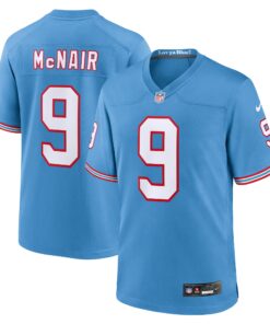 Steve McNair Tennessee Titans  Oilers Throwback Retired Player Game Jersey  Light Blue