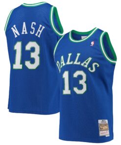 Steve Nash Dallas Mavericks Mitchell &amp Ness 199899 Hardwood Classics Swingman Jersey - Blue
