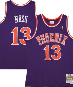 Steve Nash Phoenix Suns Mitchell &amp Ness 200102 Hardwood Classics Swingman Jersey - Purple