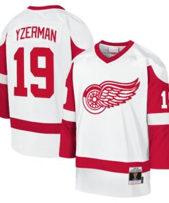 Steve Yzerman Detroit Red Wings Mitchell amp Ness Youth 198384 Blue Line Player Jersey  White