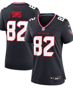 Steven Sims Houston Texans  Women_s Team Game Jersey   Navy