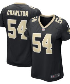 Taco Charlton New Orleans Saints  Women_s Game Player Jersey  Black 1