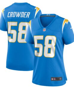 Tae Crowder Los Angeles Chargers  Women_s Team Game Jersey  Powder Blue