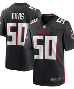 Tae Davis Atlanta Falcons  Team Game Jersey   Black