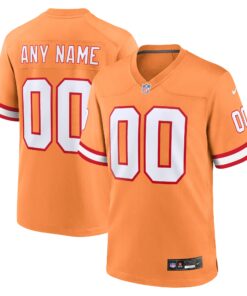 Tampa Bay Buccaneers  Custom Throwback Game Jersey  Orange