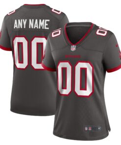 Tampa Bay Buccaneers  Women_s Alternate Custom Game Jersey  Pewter