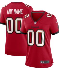  Tampa Bay Buccaneers Women_s Custom Game Jersey  Red