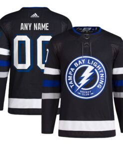 Tampa Bay Lightning Alternate Primegreen Authentic Custom Jersey  Black