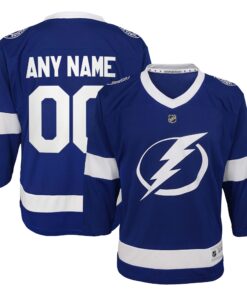 Tampa Bay Lightning Youth Replica Custom Jersey  Blue